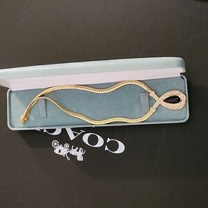 HOST PICK D'ORLAN vintage choker necklace,pendant. Gold tone designer necklace.